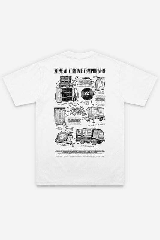 Zone Autonome Temporaire White - T-shirt - Etilik Wear 