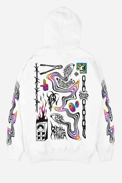 Acid Dreams White - Hoodie - Etilik Wear 