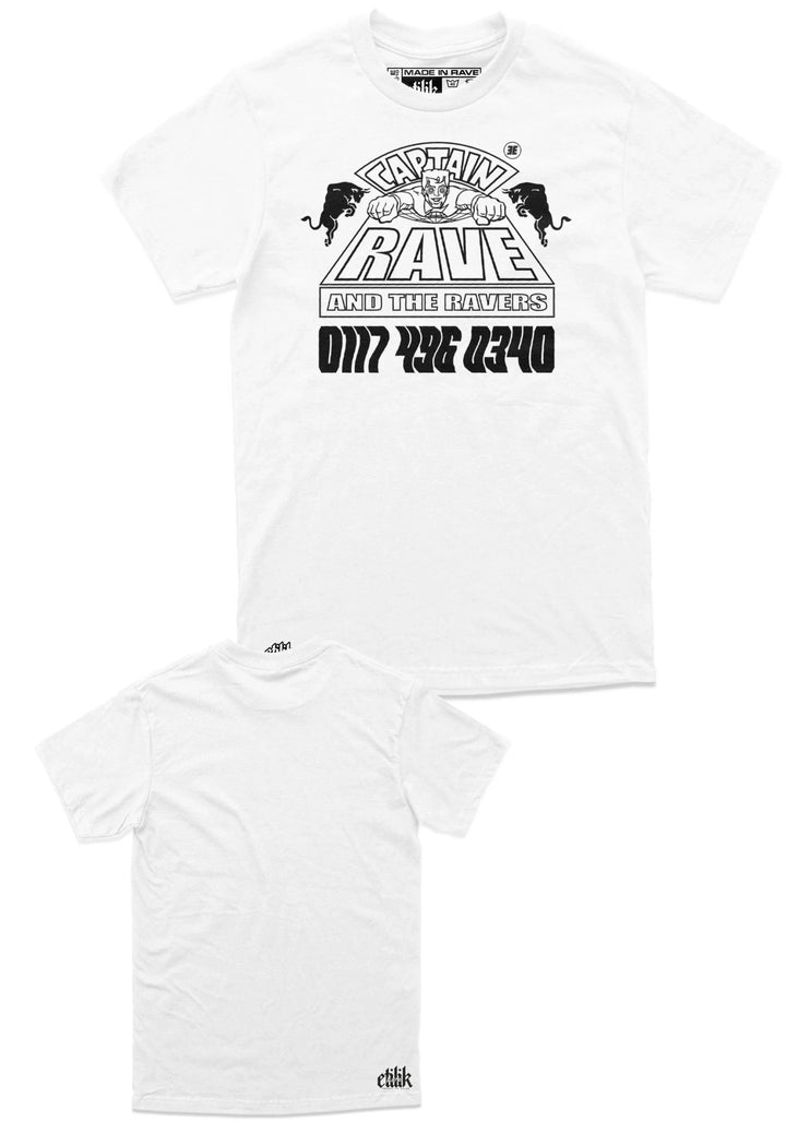 Captain Rave White - T-shirt - Etilik Wear 