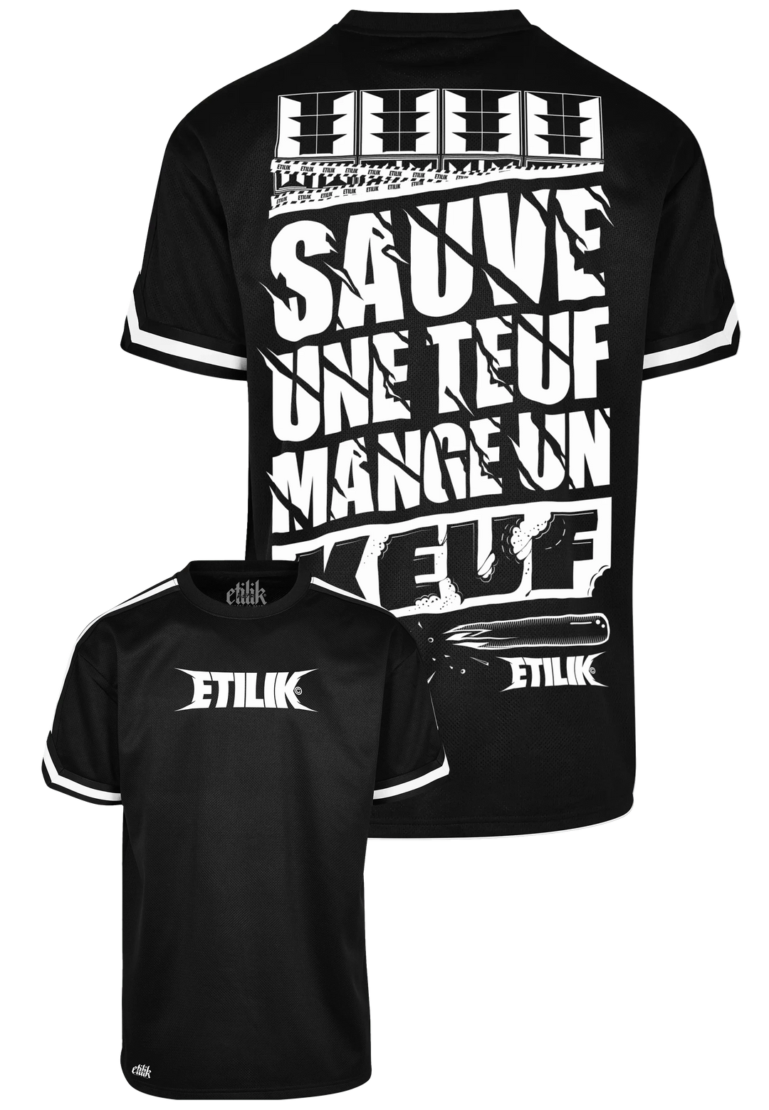 Sauve une teuf mange un keuf Oversize Mesh - Etilik Wear 