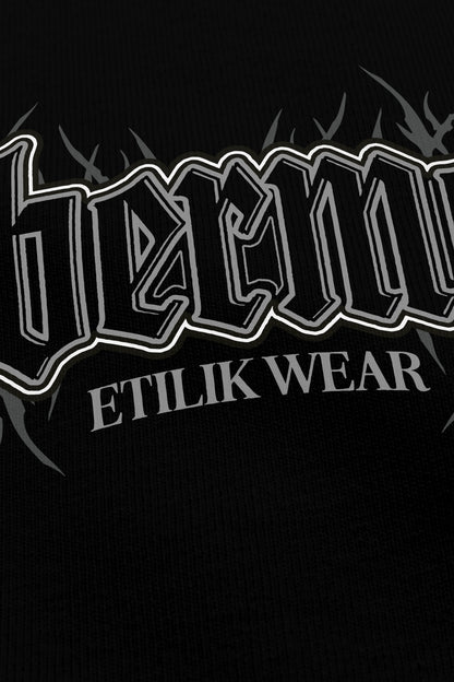 Gabbermeister Spike zoom sur l'impression du visuel, Etilik Wear