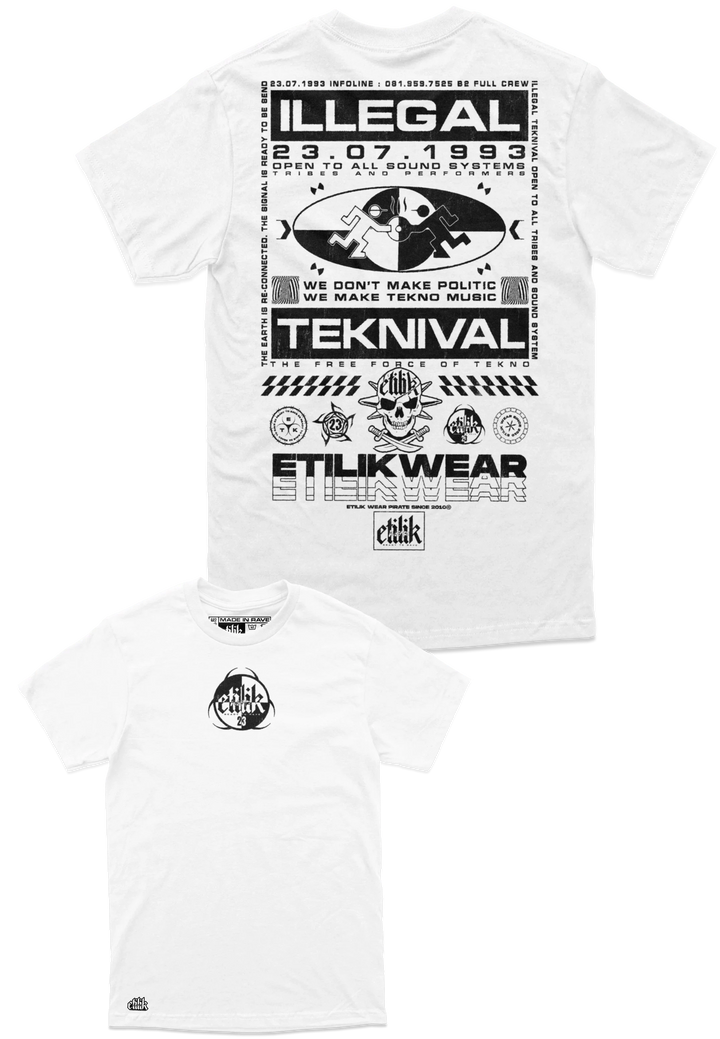 Illegal Teknival White - T-shirt - Etilik Wear 