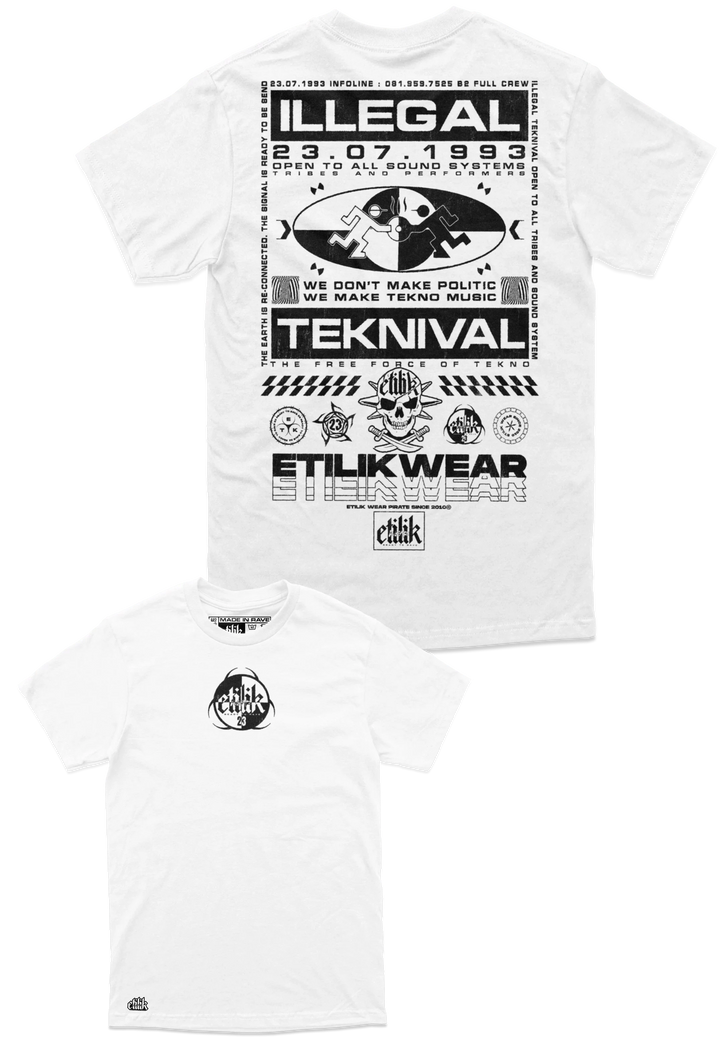 Camiseta blanca ilegal de Teknival