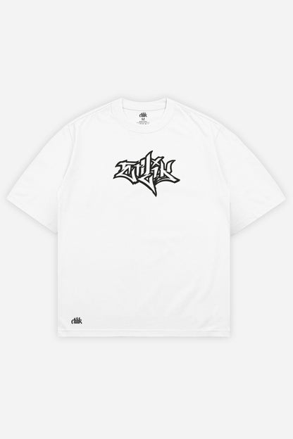T-shirt Keta Kill Tekno blanc oversize, face : design tekno hardcore, free party teuf, Etilik Wear