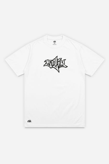 T-shirt Keta Kill Tekno blanc régular, face : design tekno hardcore, free party teuf, Etilik Wear