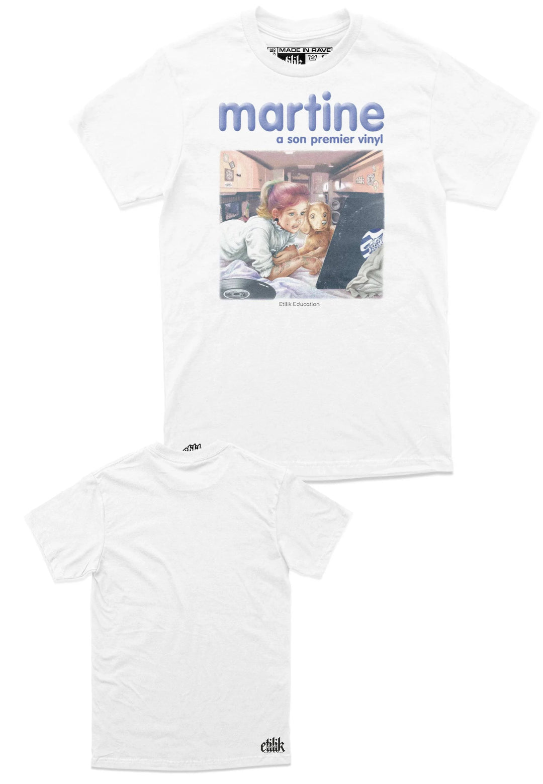 Martine ein Sohn Premier Vinyl Weißes T-Shirt