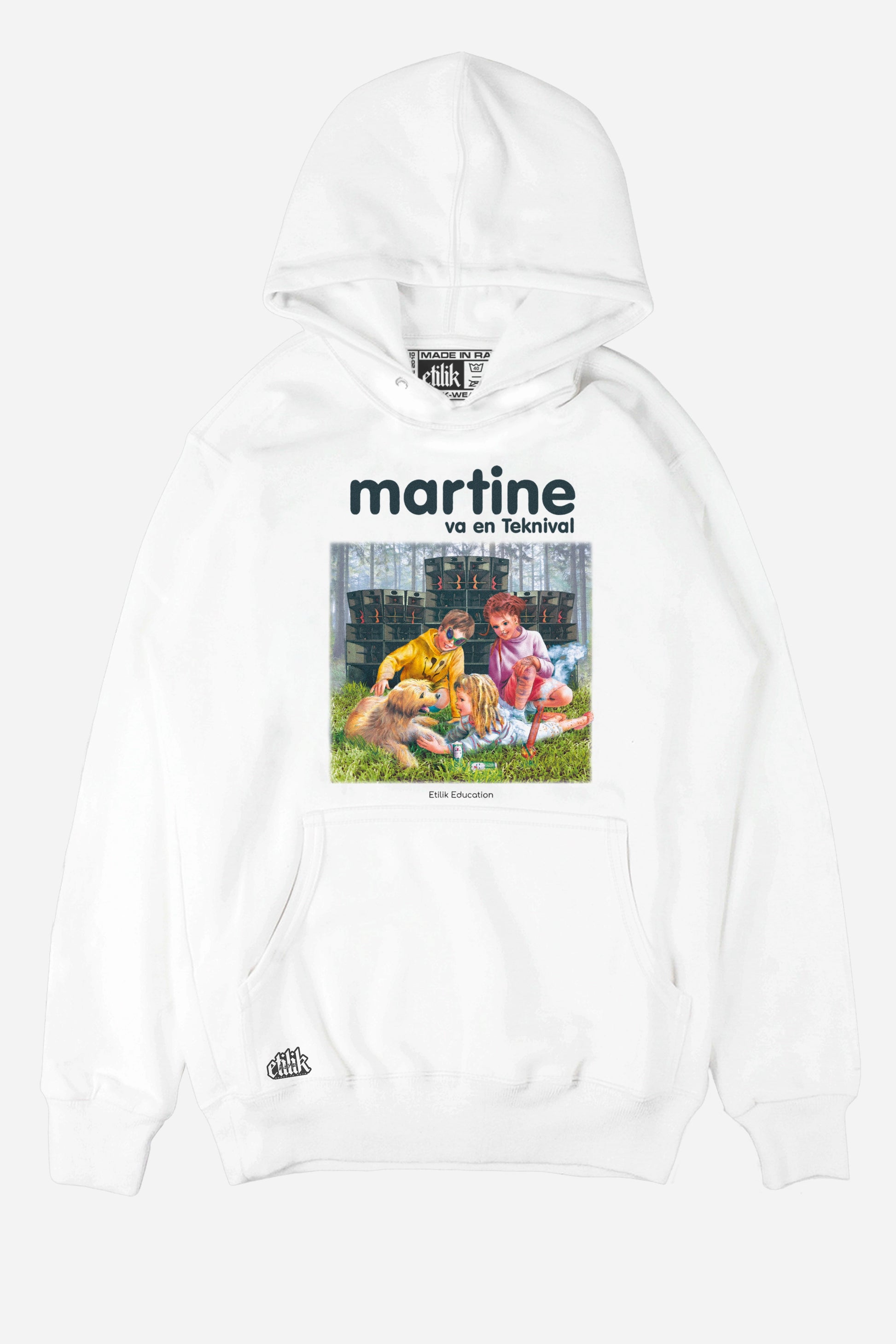 Martine va en Teknival White - Hoodie - Etilik Wear 