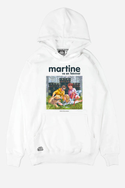 Martine va en Teknival White - Hoodie - Etilik Wear 