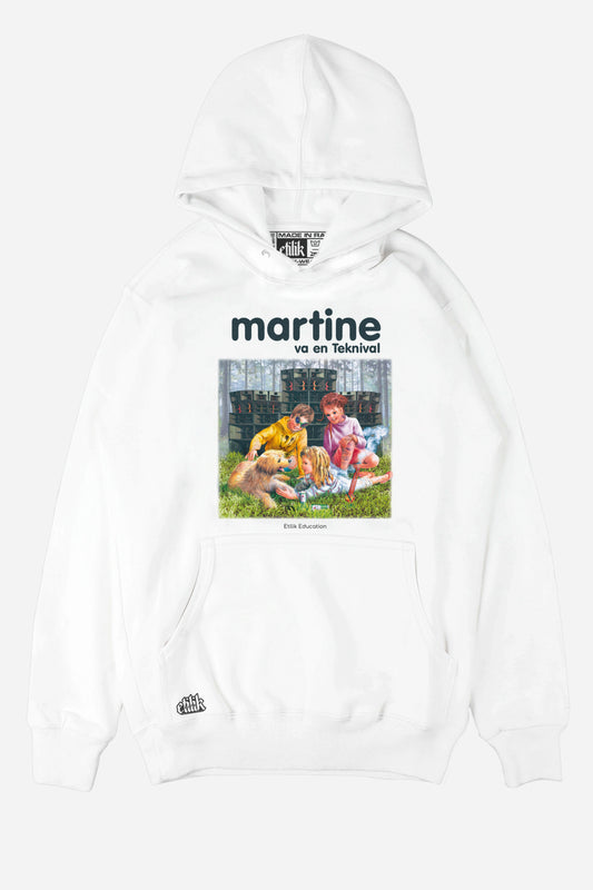 Martine va en Teknival White - Hoodie - Etilik Wear 