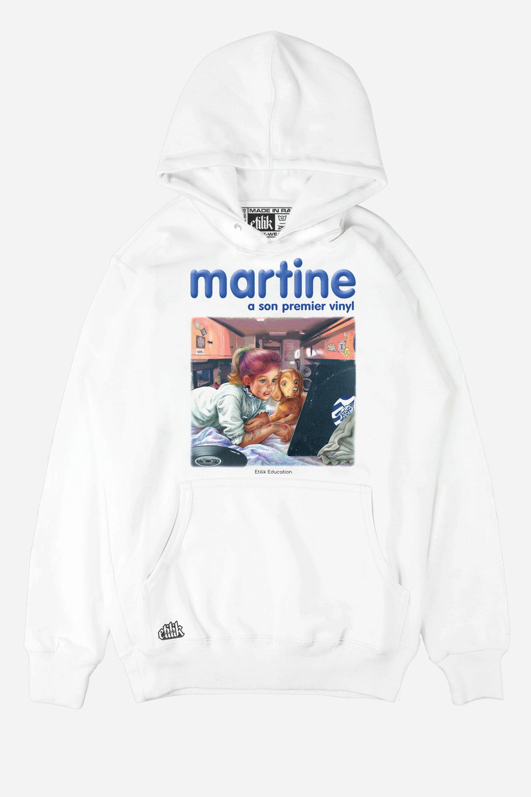 Martine a son premier vinyl White - Hoodie - Etilik Wear 