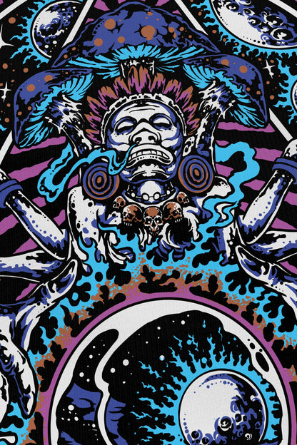 Psychetilik Blue noir, zoom sur l'impression du visuel, Etilik Wear