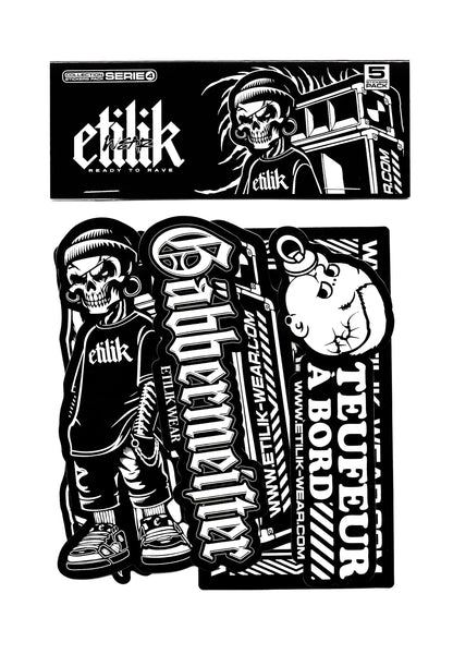 Etk Collection B&W stickers pack series 4 - Etilik Wear 