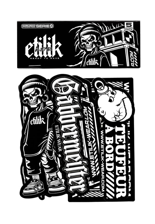 Etk Collection B&W stickers pack series 4 - Etilik Wear 