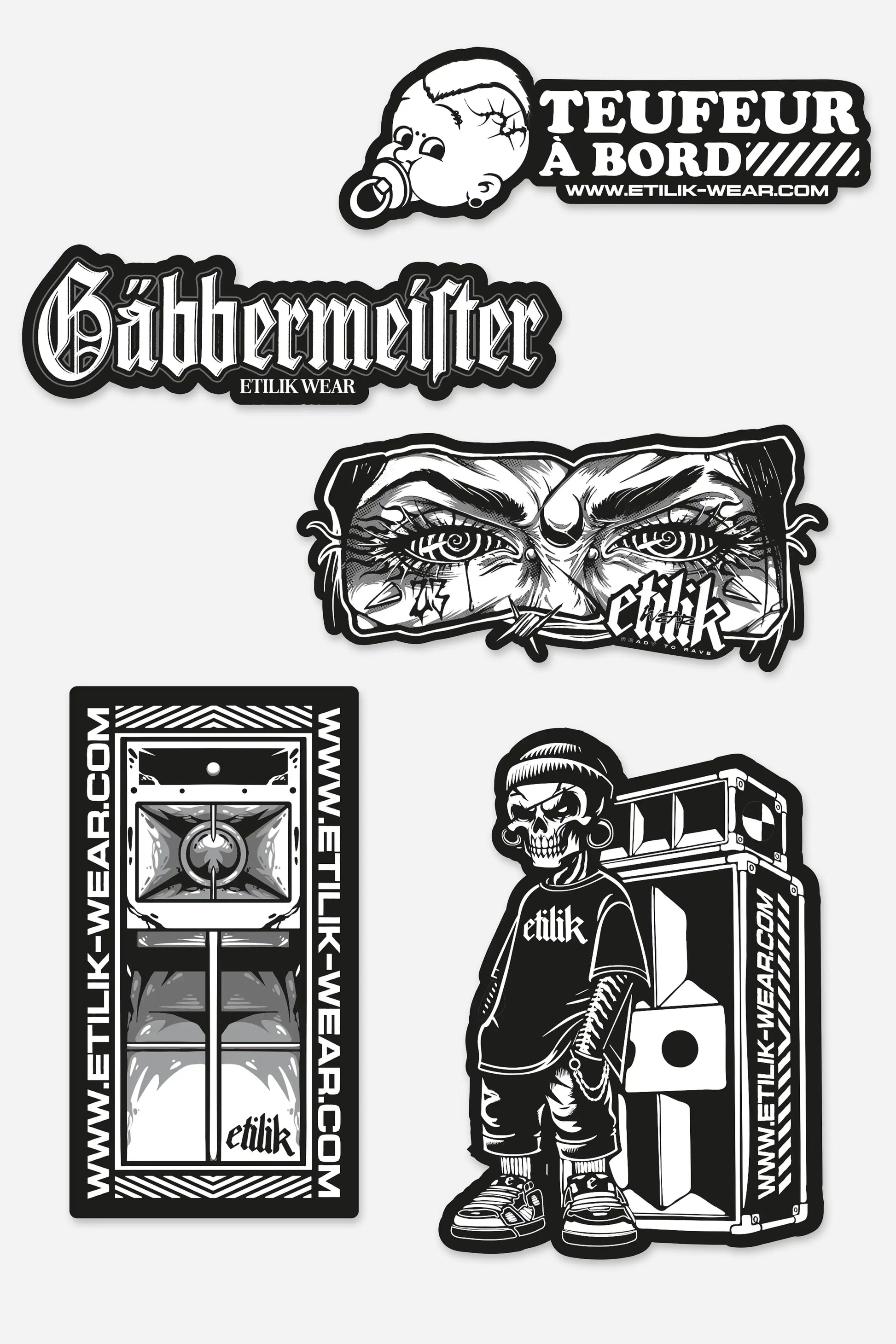 Etk Collection B&W stickers pack series 4