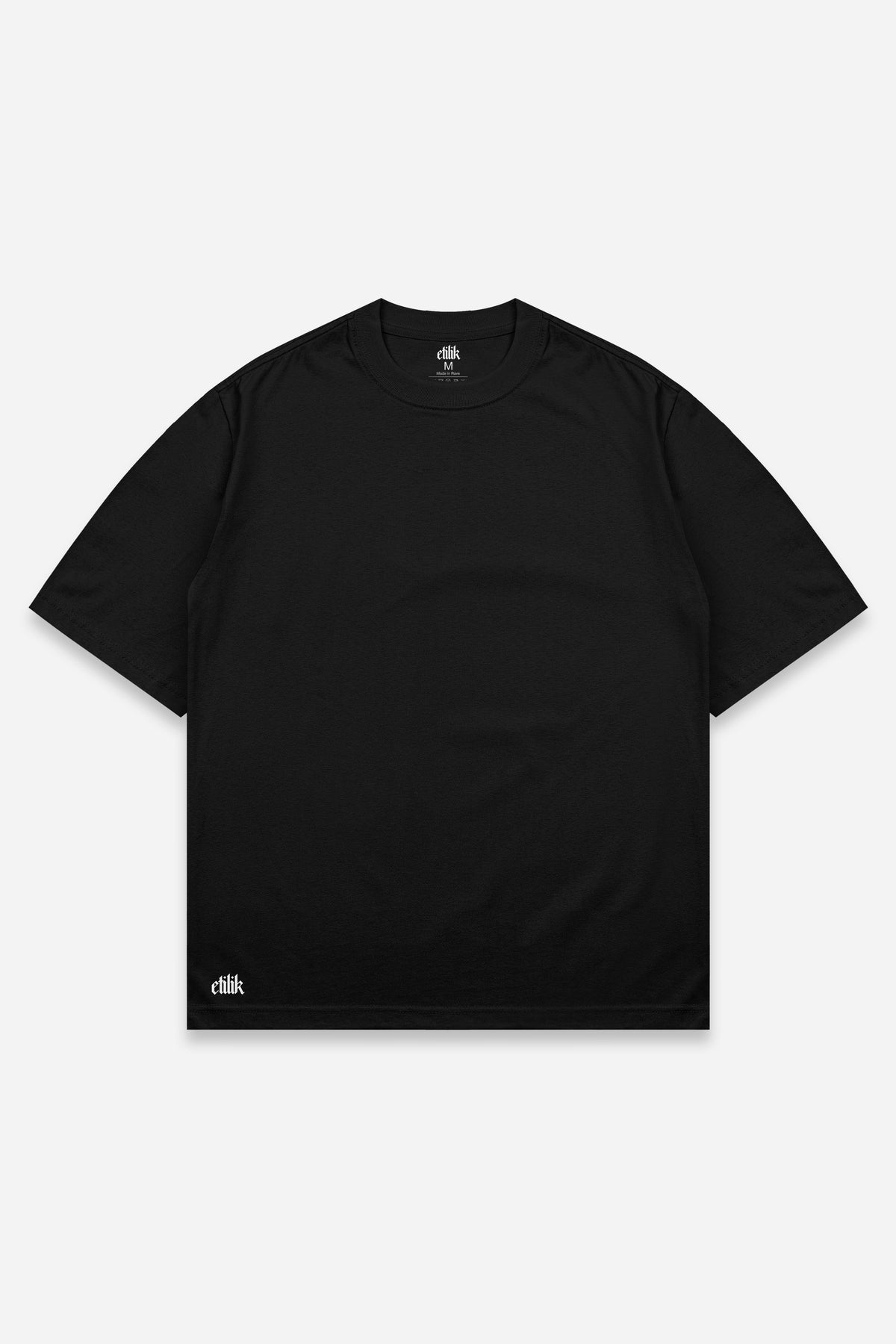 Custom Tee Oversize noir, recto