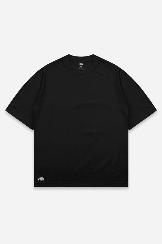 Custom Tee Oversize noir, recto