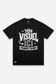 T-shirt personnalisé noir, face avant, exemple avec un visuel