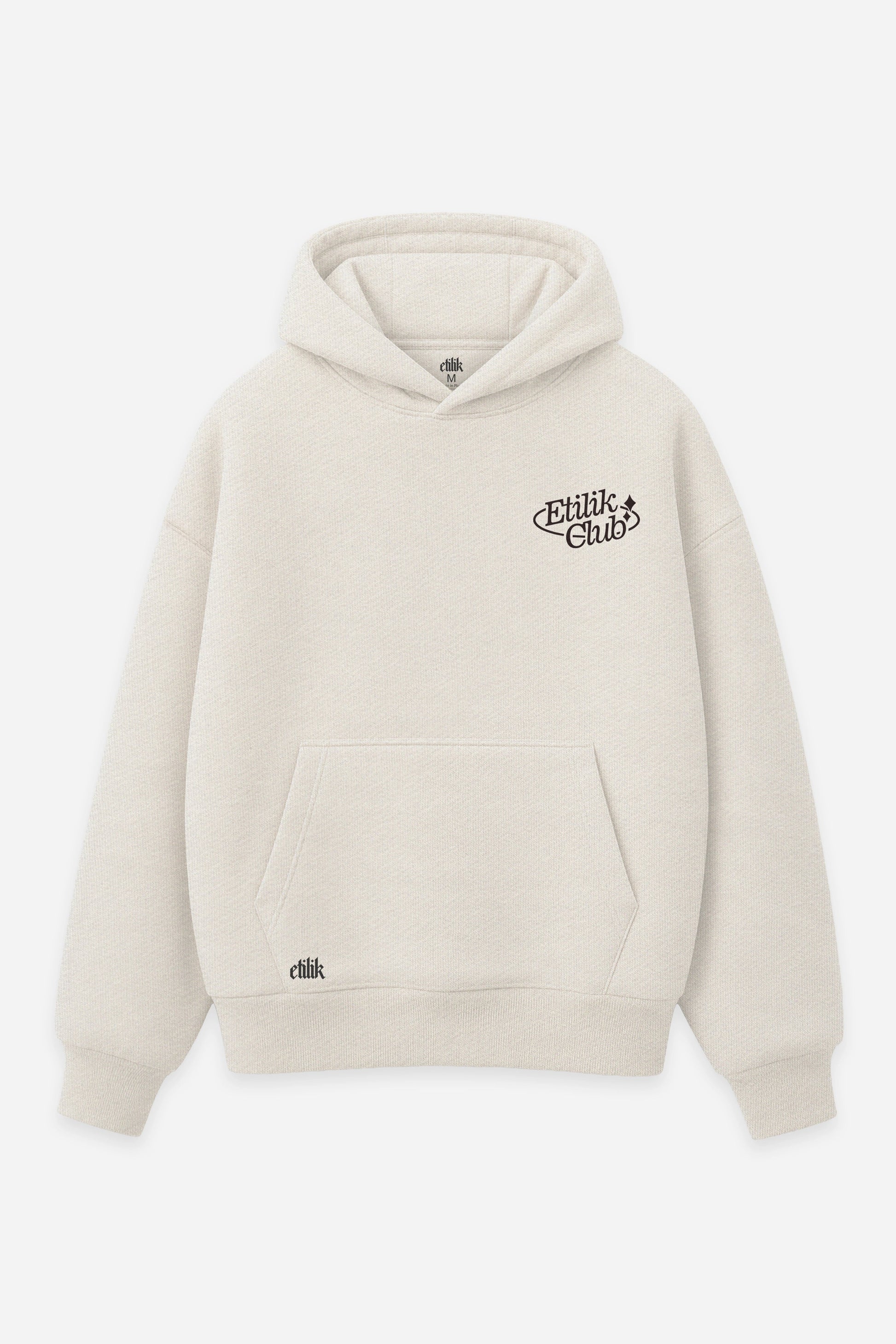 Hoodie Tekno Dealer vanilla, face : logo Etilik, design free party tekno, sweat à capuche Etilik Wear