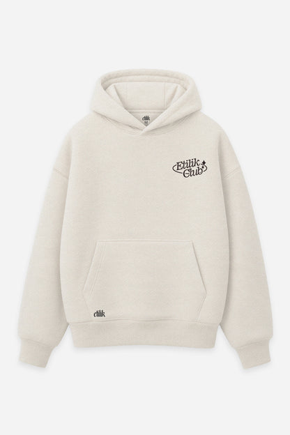 Hoodie Tekno Dealer vanilla, face : logo Etilik, design free party tekno, sweat à capuche Etilik Wear