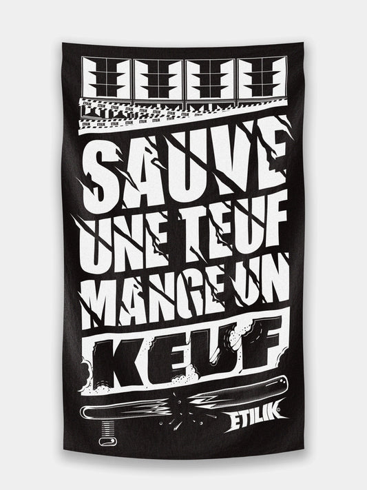 Sauve une teuf mange un keuf - Tenture