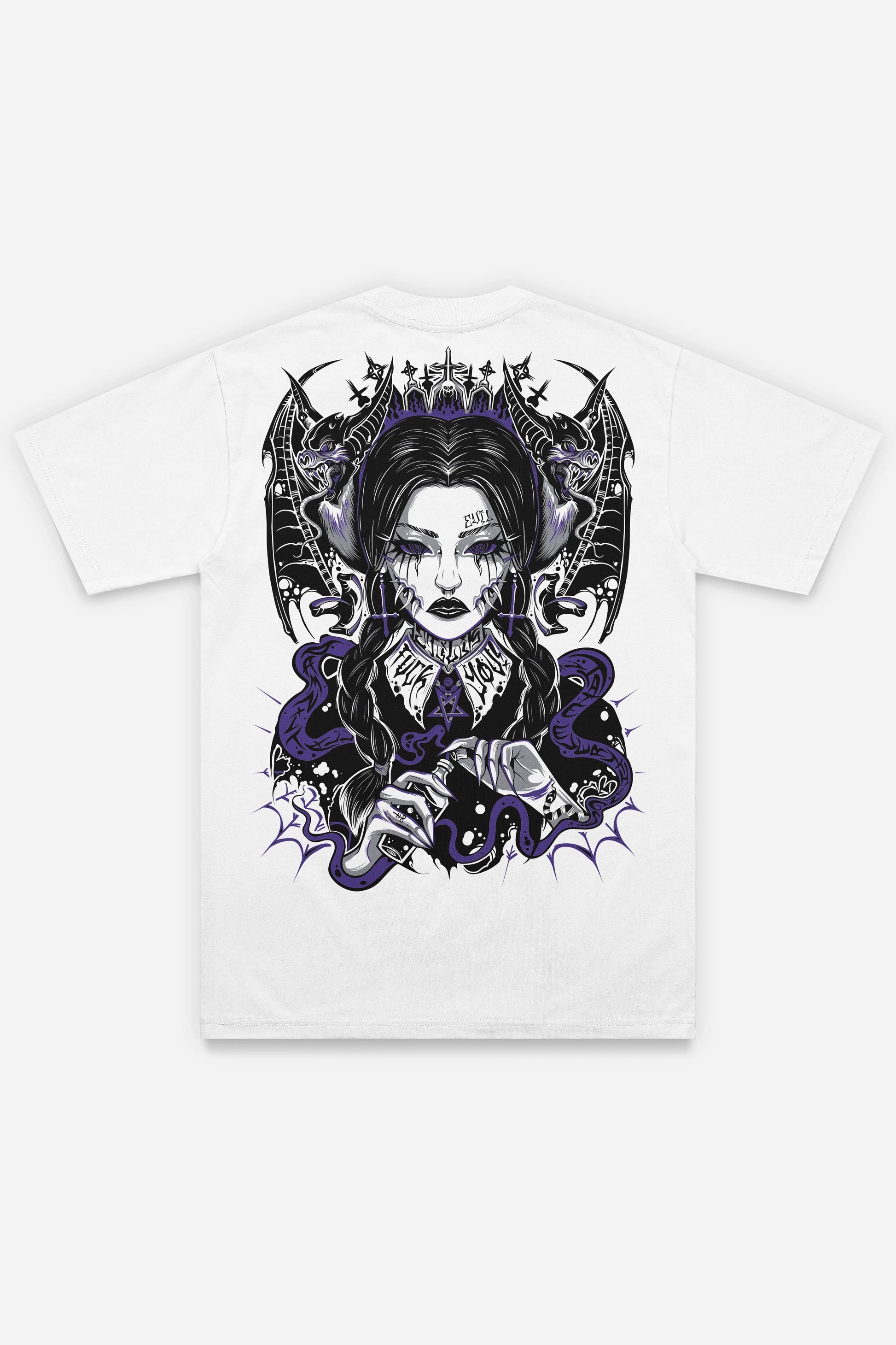Wednesday T-shirt blanc dos (Régular)