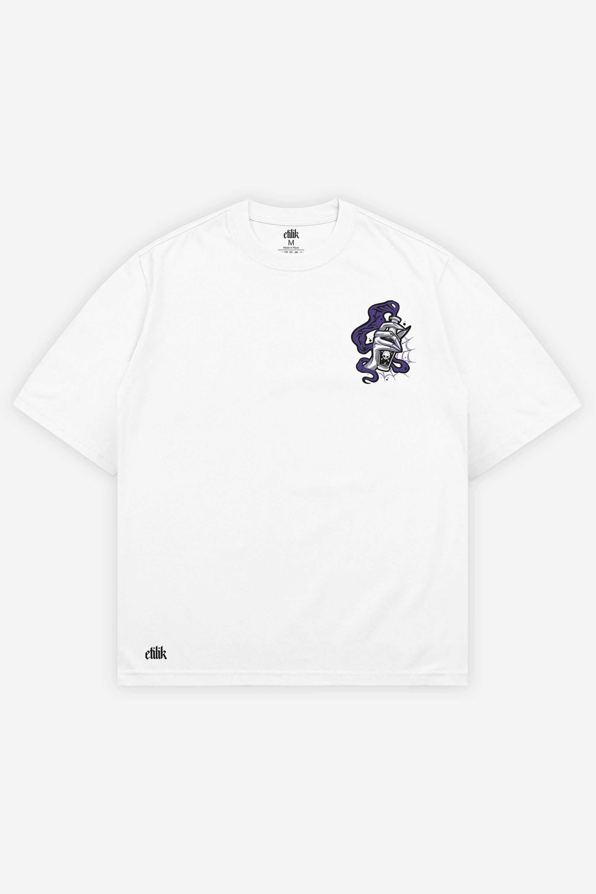 Wednesday T-shirt blanc face (Oversize)