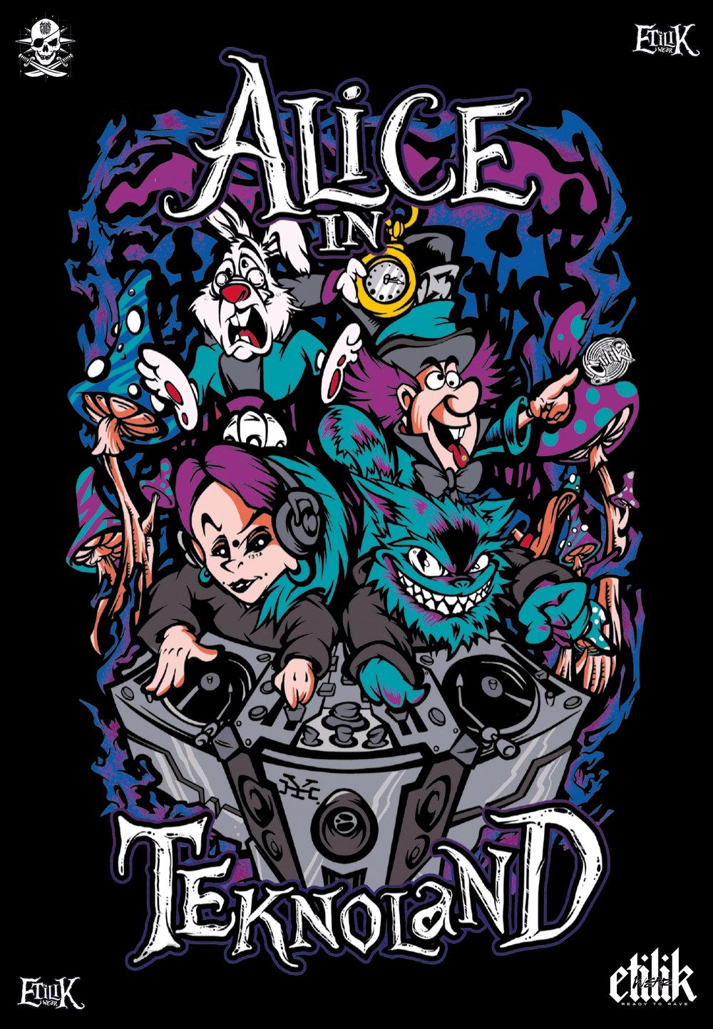 Alice in Teknoland - Hoodie - Etilik Wear 