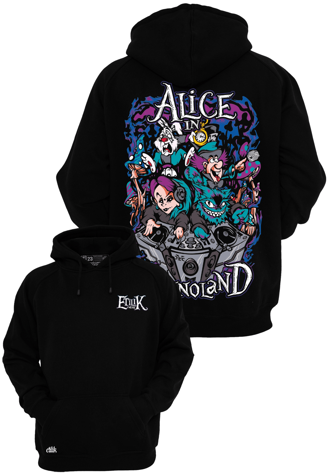 Alice in Teknoland - Hoodie - Etilik Wear 