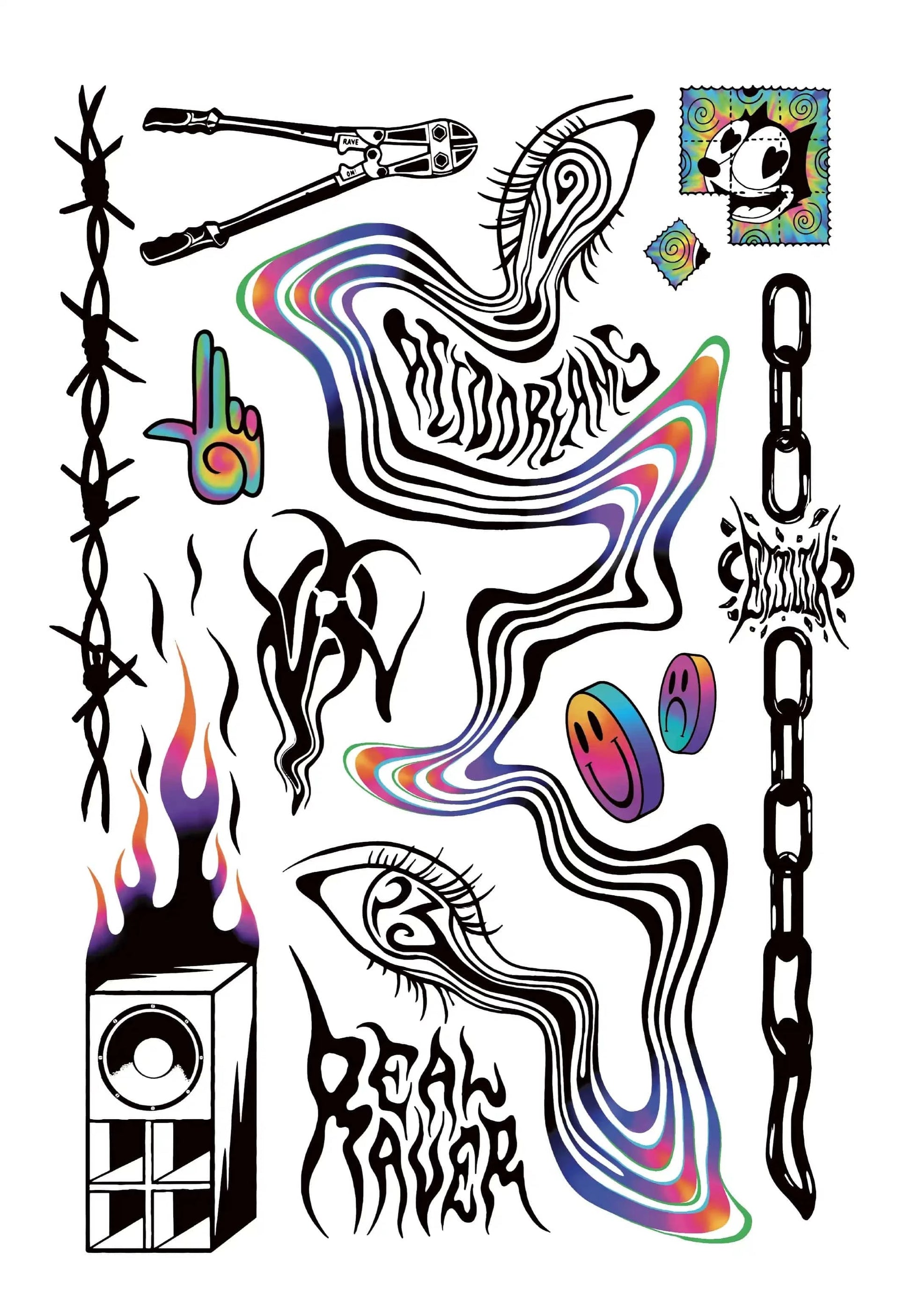 Acid Dreams White - T-shirt - Etilik Wear 